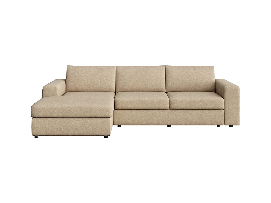 Rodier Grand Canapé d'angle gauche Baga camel