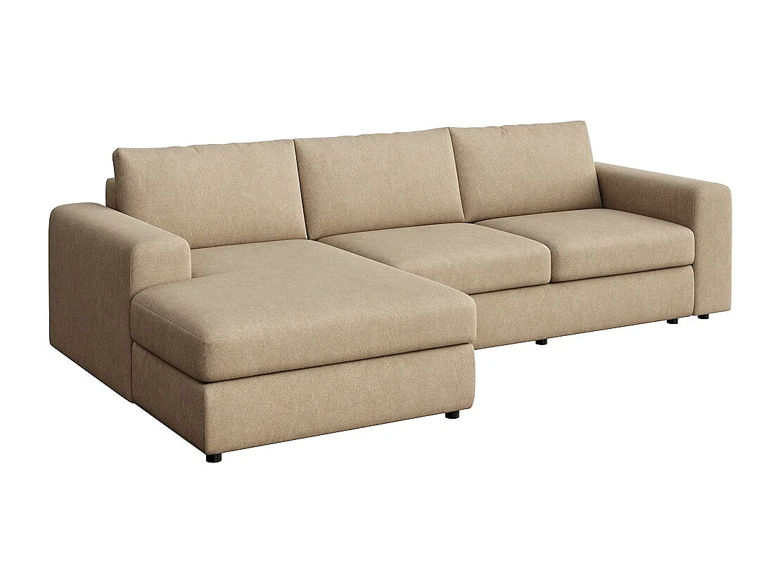 Rodier Grand Canapé d'angle gauche Baga camel