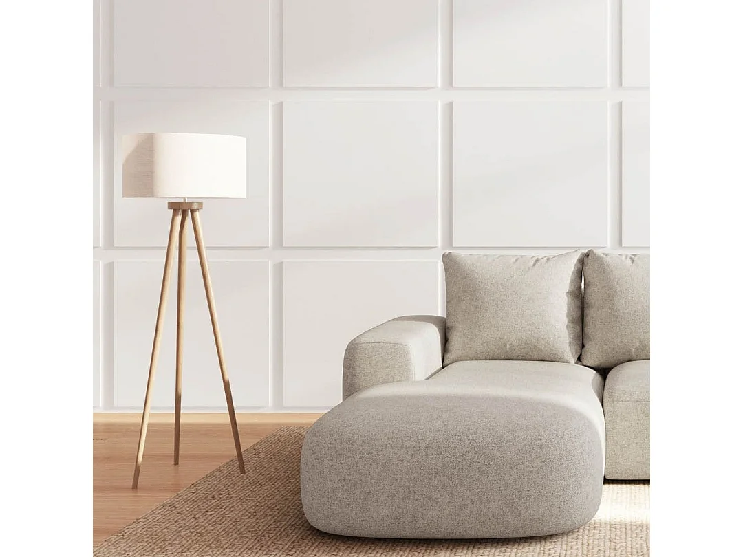 Rodier Canapé d'angle gauche Monce beige clair