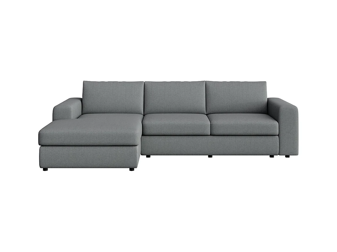 Rodier Grand Canapé d'angle gauche Baga gris