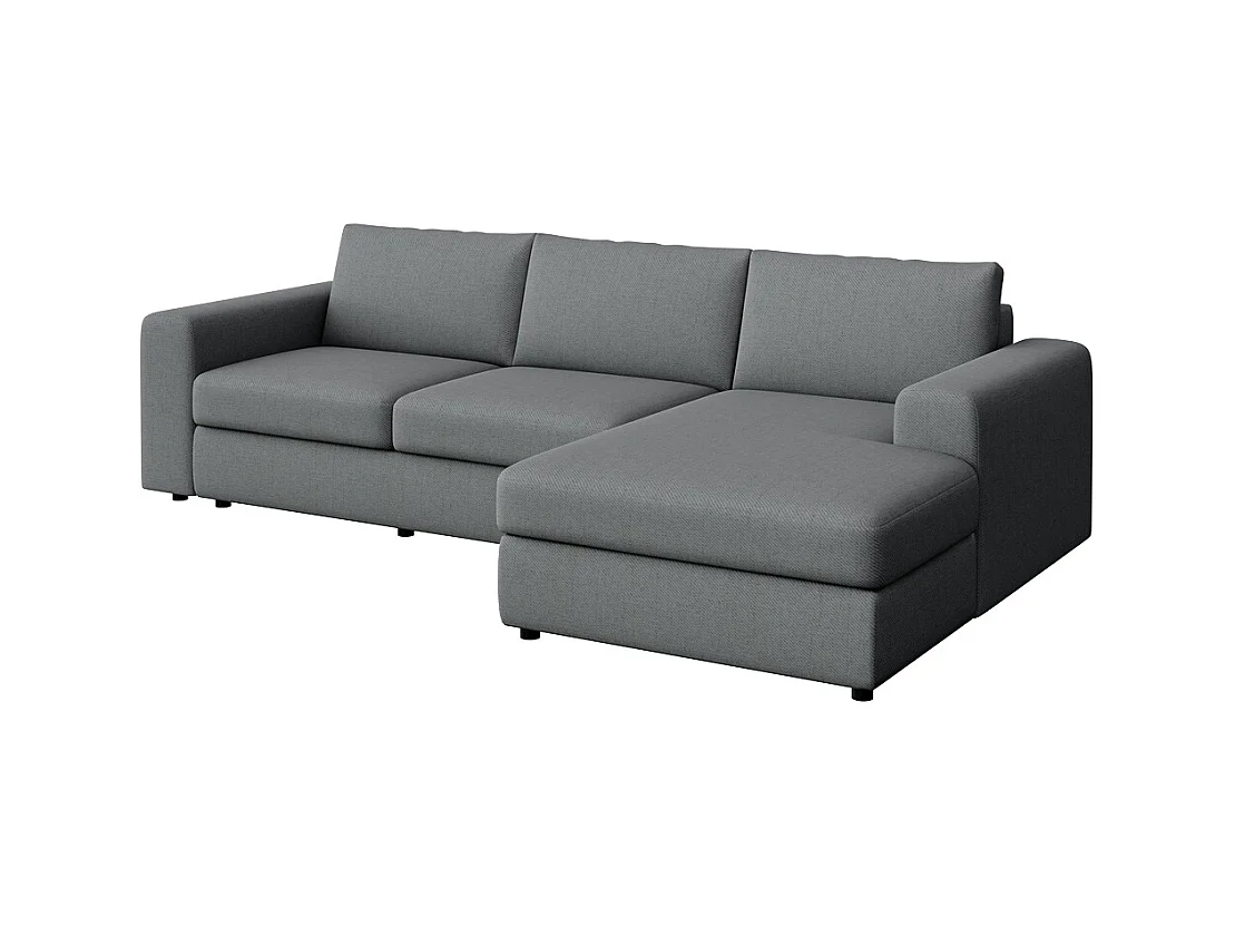 Rodier Grand canapé d'angle droit Baga gris