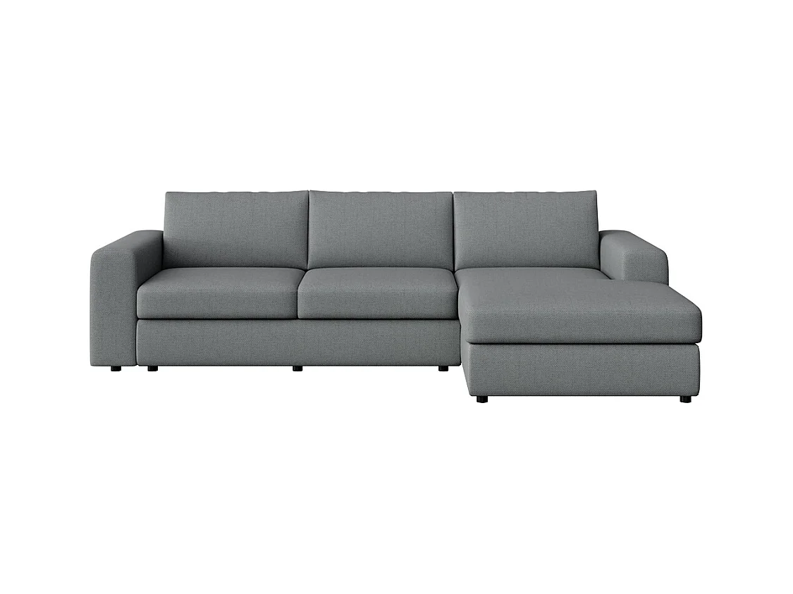 Rodier Grand canapé d'angle droit Baga gris