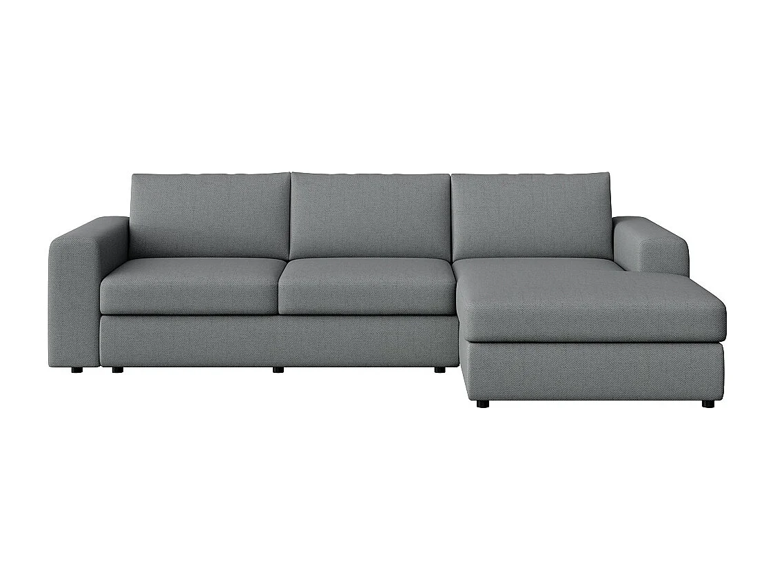 Rodier Grand canapé d'angle droit Baga gris