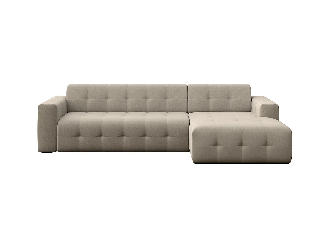 Rodier Grand canapé d'angle droit Tuil beige foncé