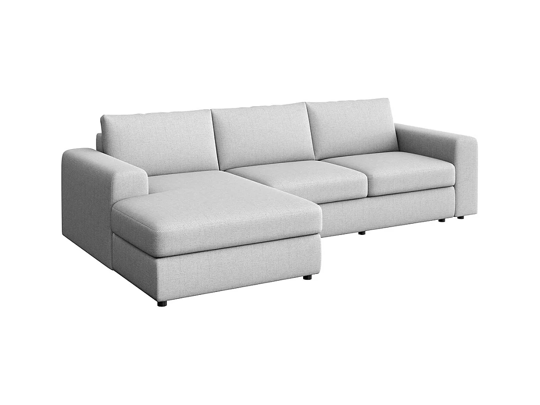 Rodier Grand Canapé d'angle gauche Baga gris clair