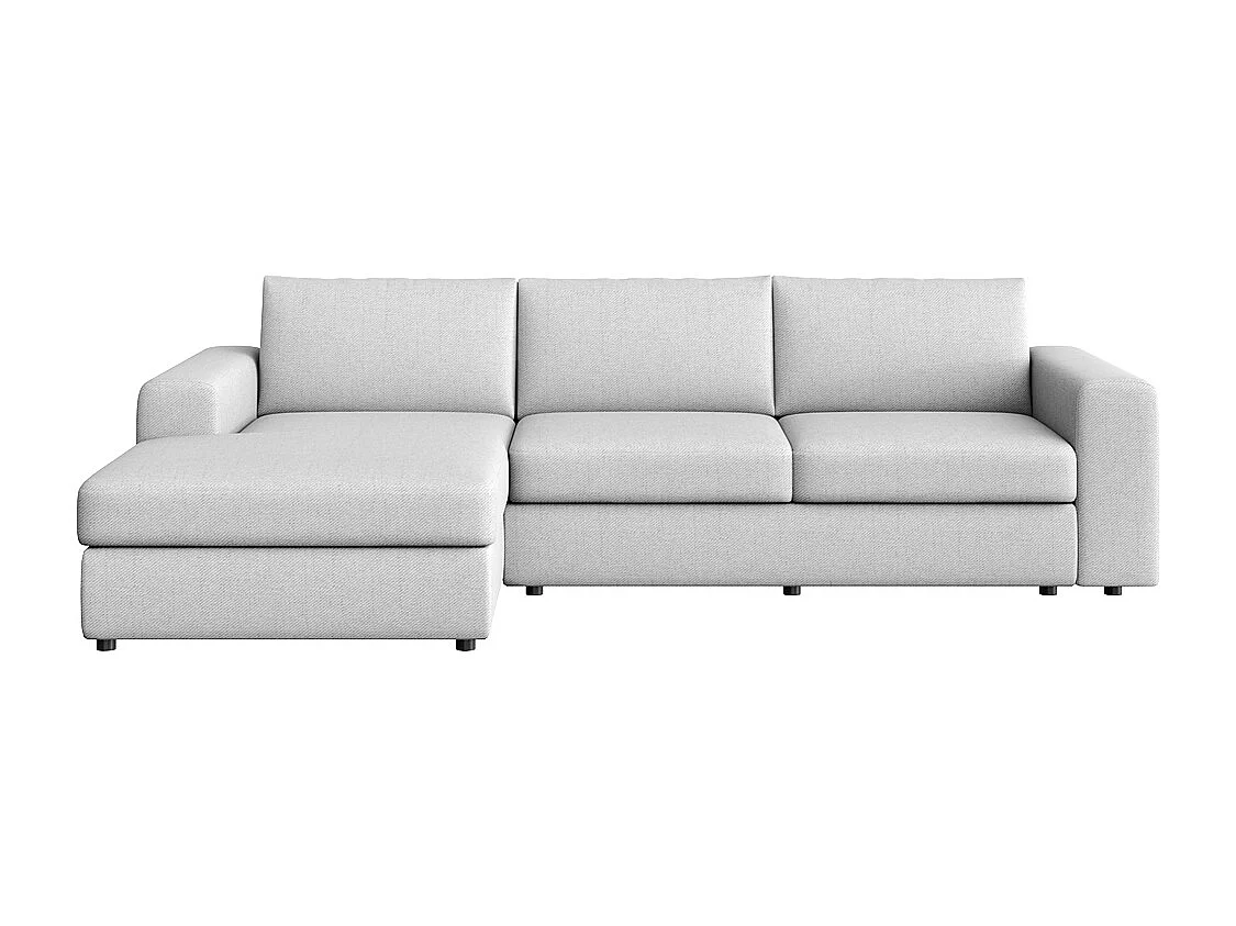 Rodier Grand Canapé d'angle gauche Baga gris clair