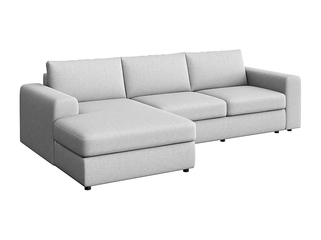 Rodier Grand Canapé d'angle gauche Baga gris clair
