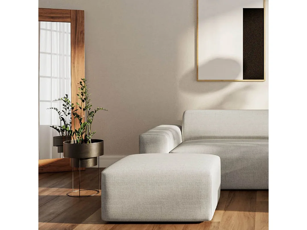 Rodier Canapé d'angle droit Villet beige clair