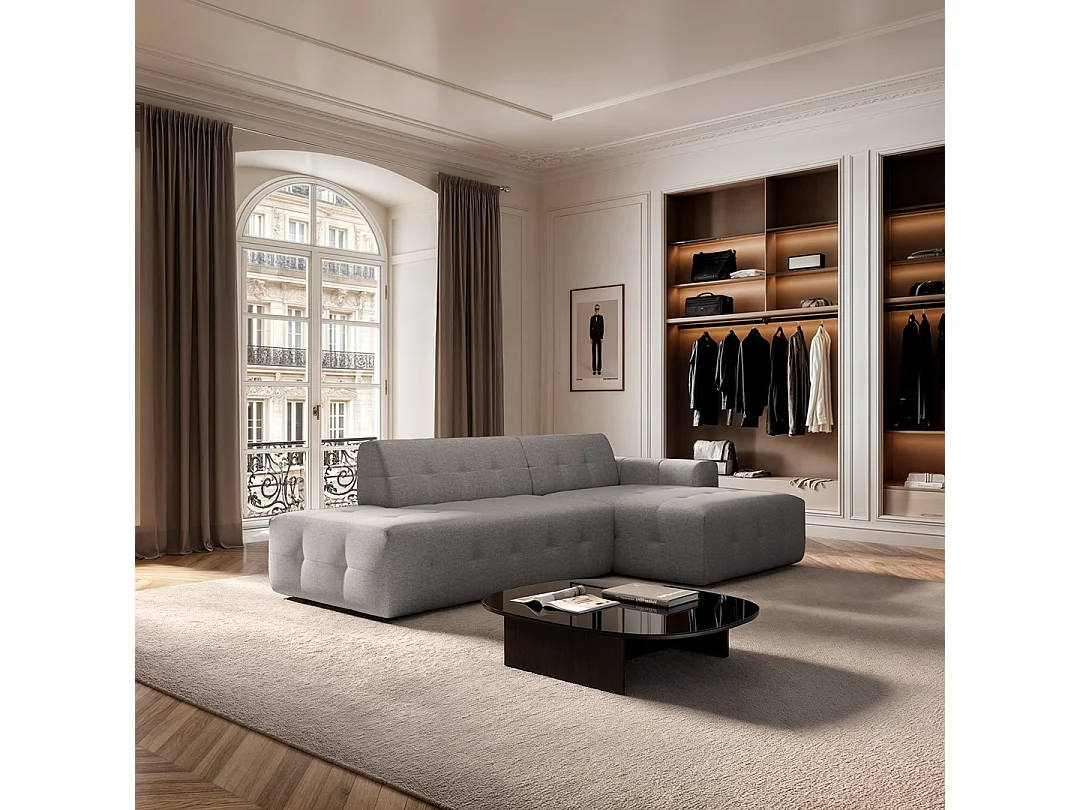 Rodier Canapé d'angle droit Tuil gris