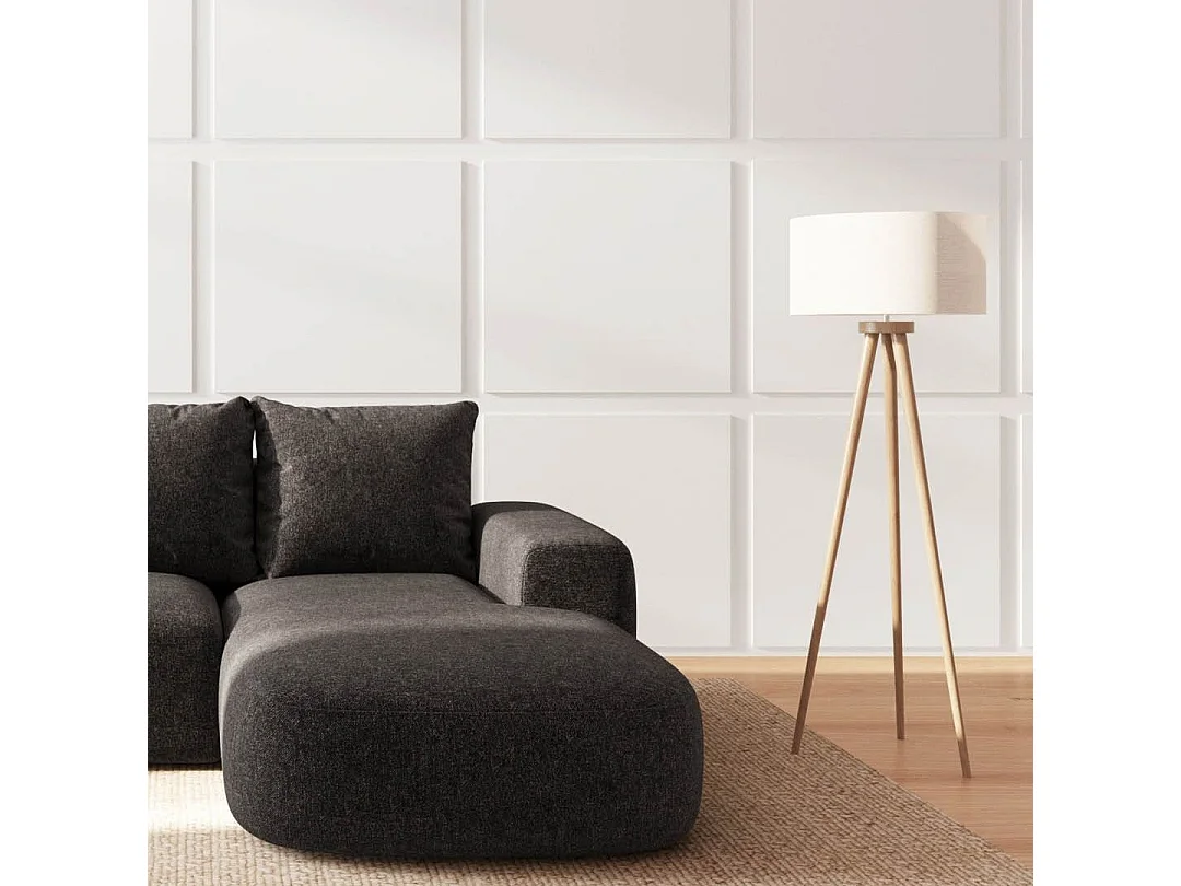 Rodier Canapé d'angle droit Monce anthracite