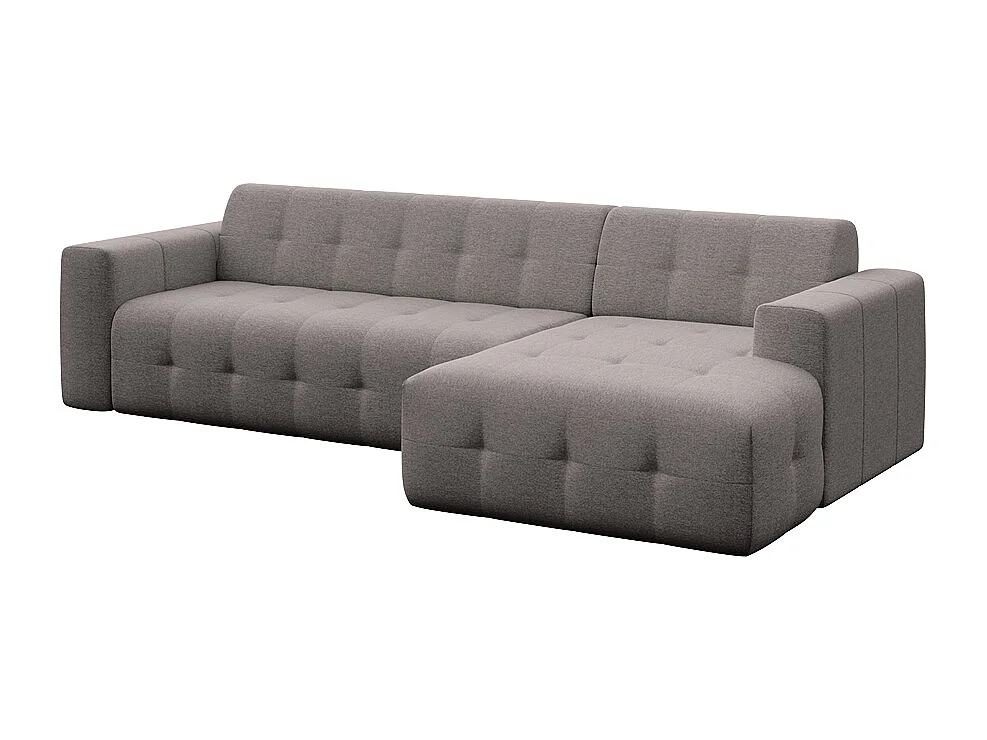 Rodier Grand canapé d'angle droit Tuil gris