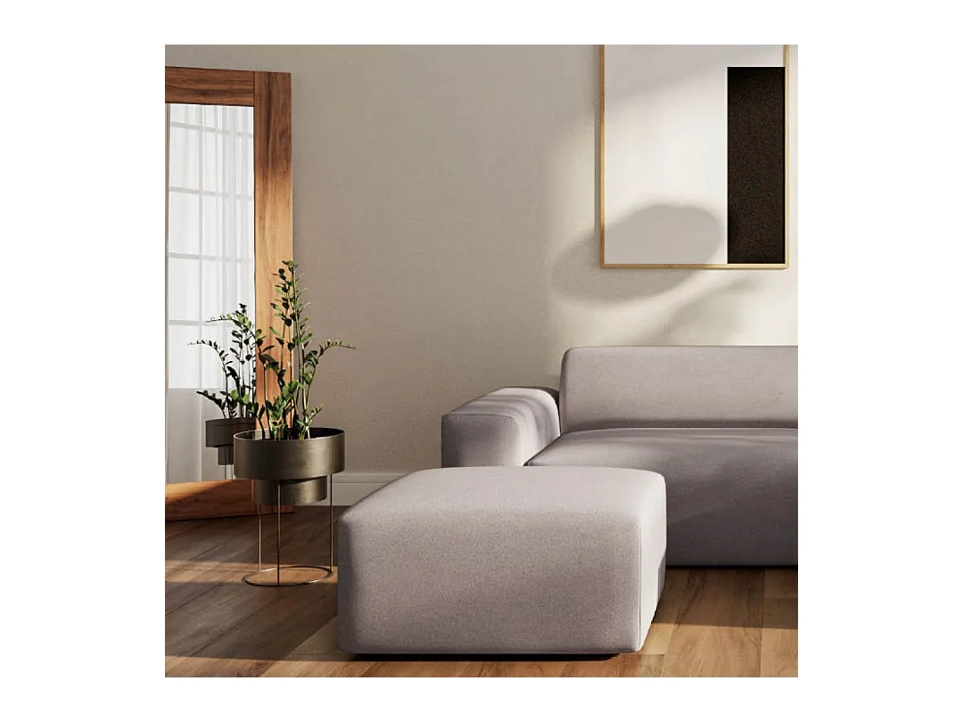 Rodier Canapé d'angle droit Villet gris cendré