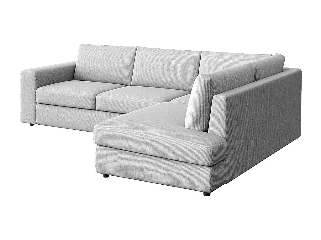 Rodier Canapé d'angle droit Baga gris clair