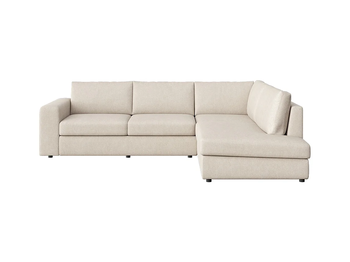 Rodier Canapé d'angle droit Baga beige clair