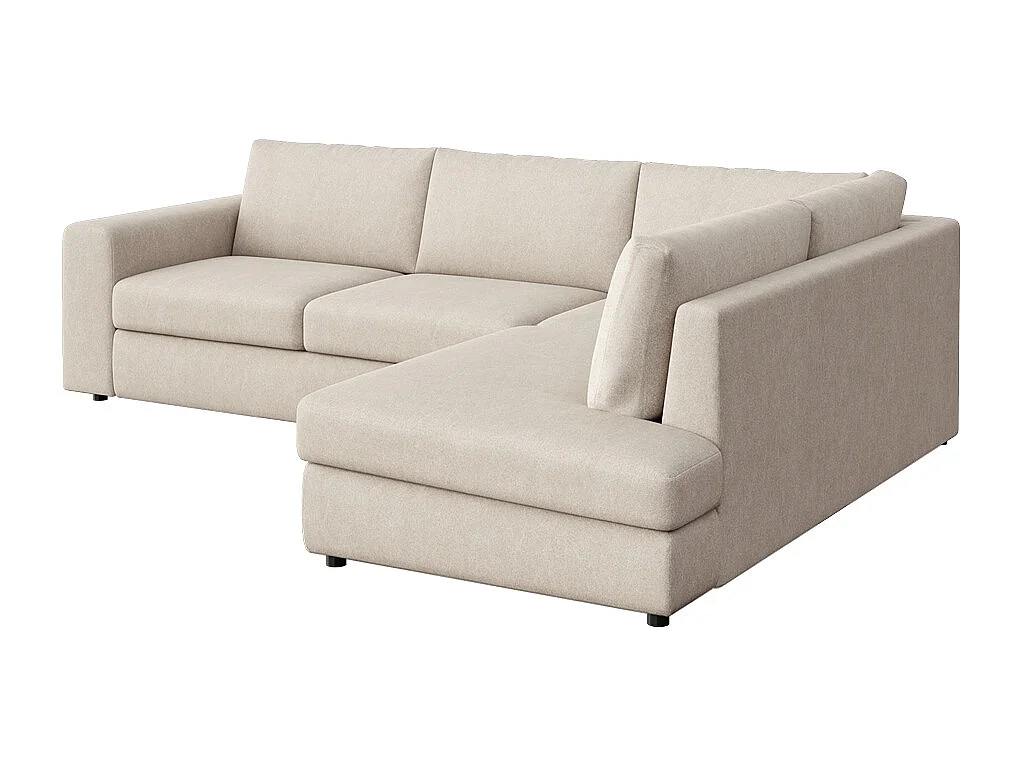 Rodier Canapé d'angle droit Baga beige clair