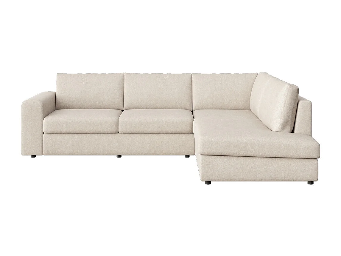 Rodier Canapé d'angle droit Baga beige clair