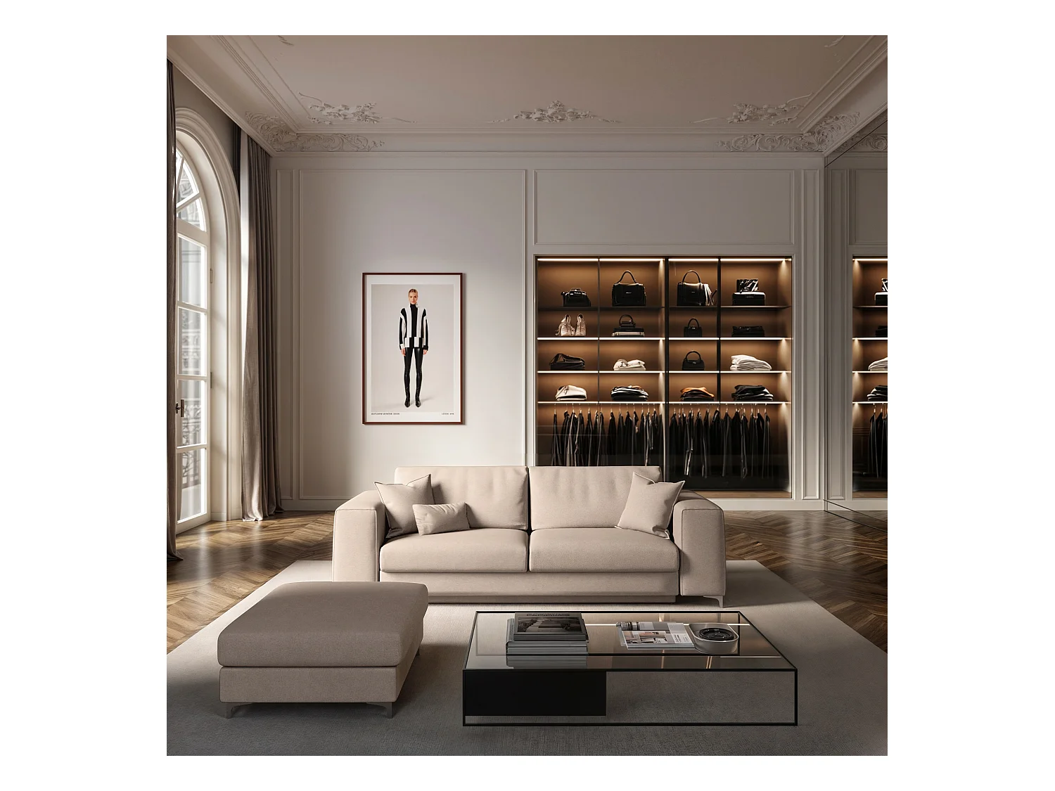 Rodier Pouf Rene beige