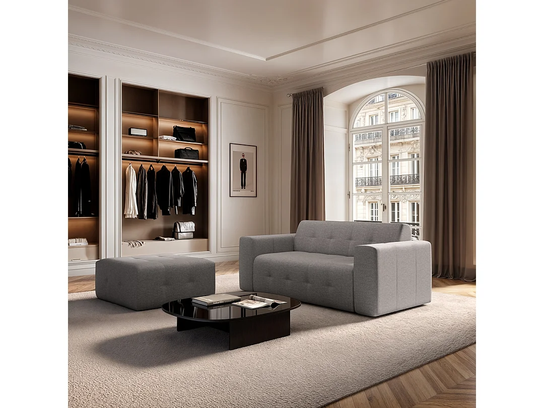 Rodier Pouf Tuil gris