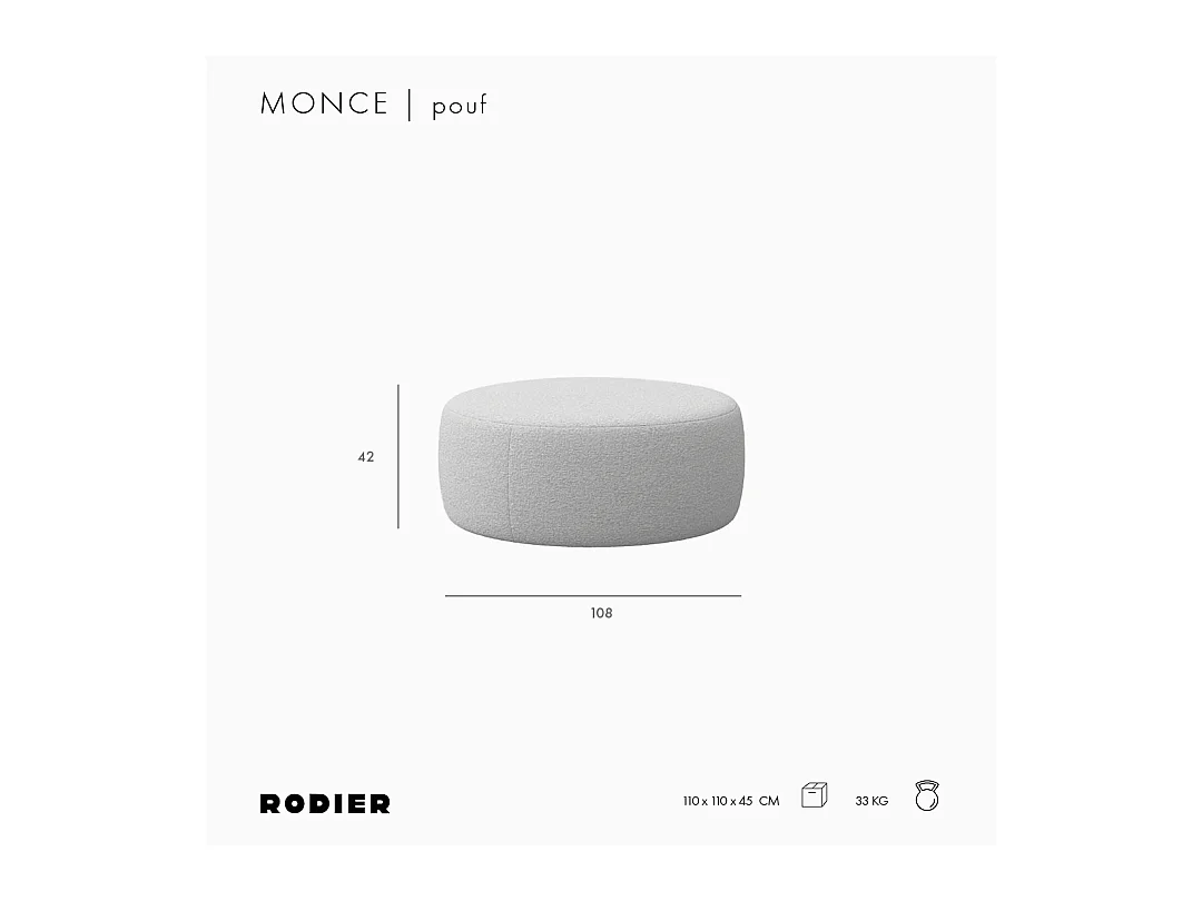 Rodier Pouf Monce anthracite