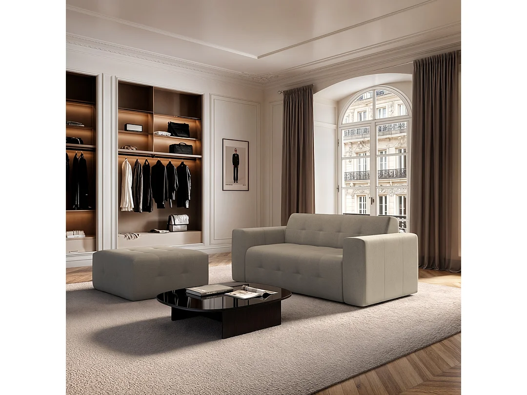 Rodier Pouf Tuil beige foncé