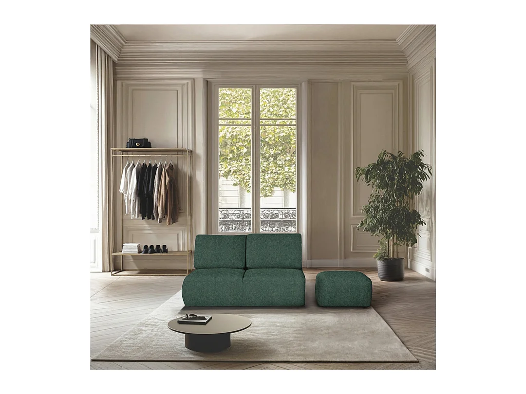 Rodier Pouf Mirel vert bouteille