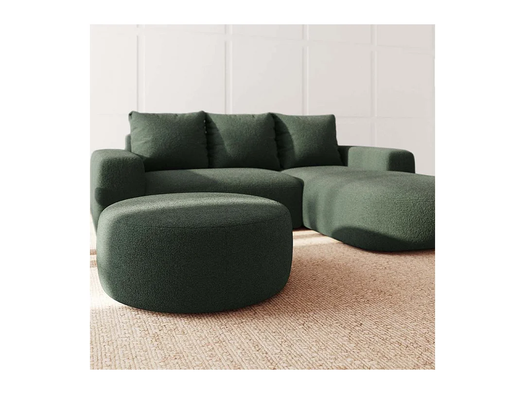 Rodier Pouf Monce vert bouteille