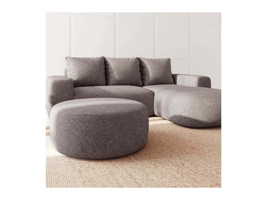 Rodier Pouf Monce gris clair