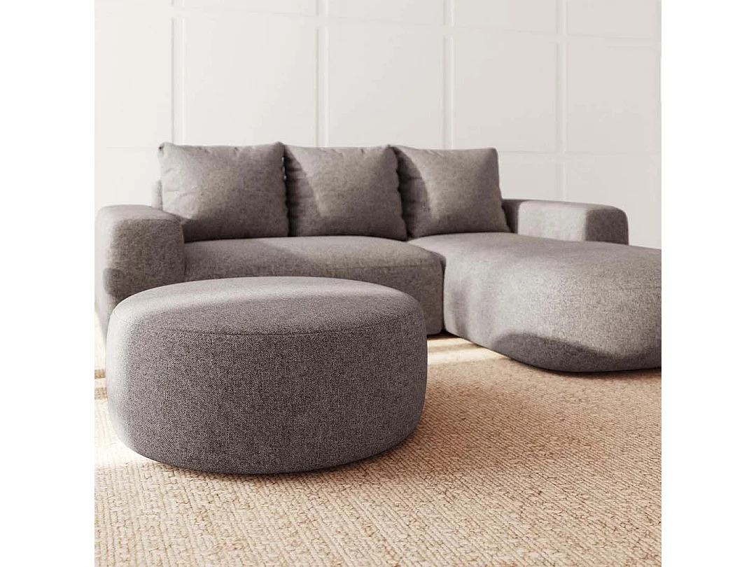 Rodier Pouf Monce gris clair