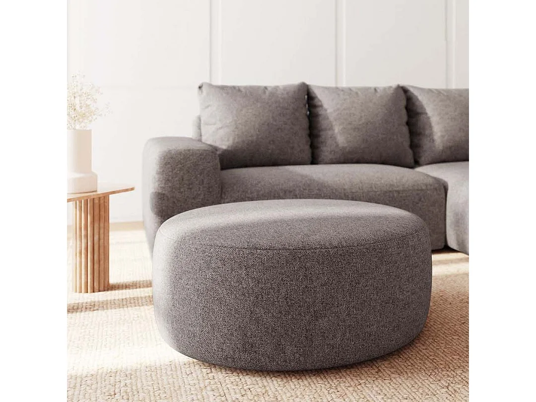 Rodier Pouf Monce gris clair