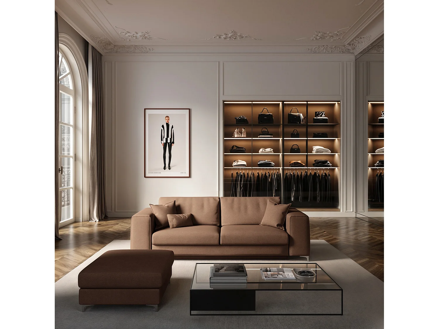 Rodier Pouf Rene marron