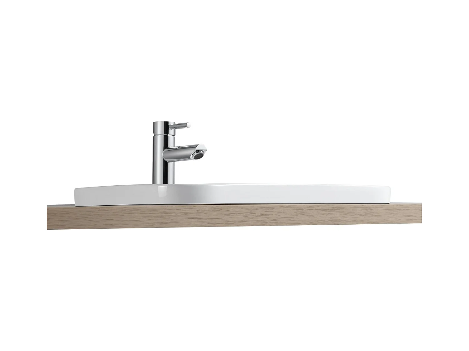 Lavabo rectangular PALMA de encastre en cerámica blanca 53x37cm