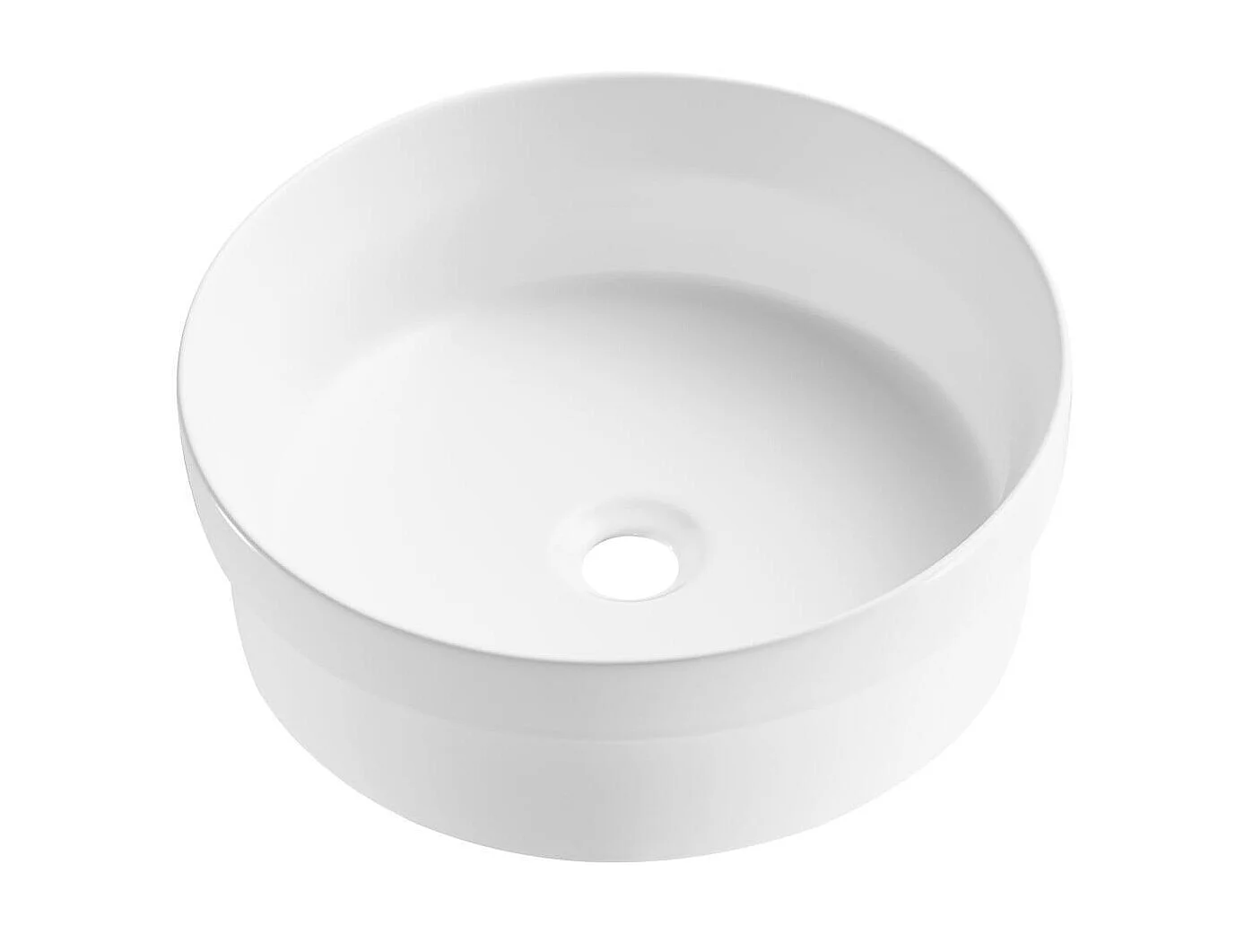 Vasque à encastrer ronde en céramique blanche 36cm