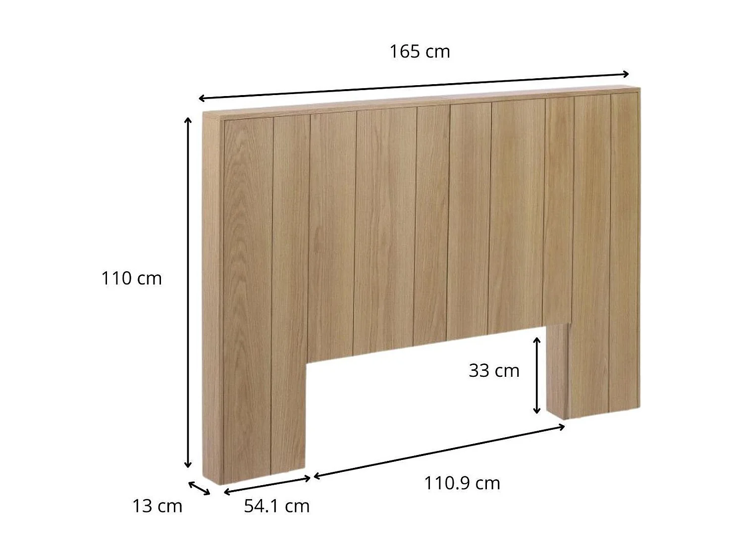 Tête de lit en chêne 165cm