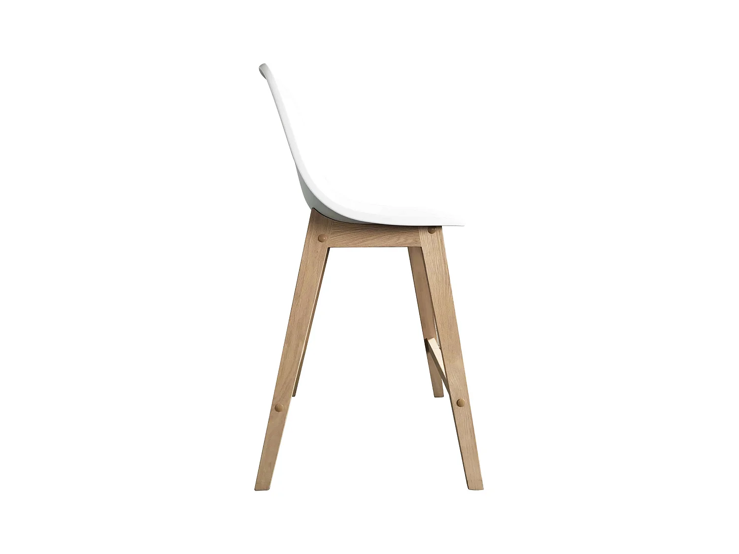 Set di sedie da bar e da isola in rovere con seduta in plastica da 65 cm ELIOS