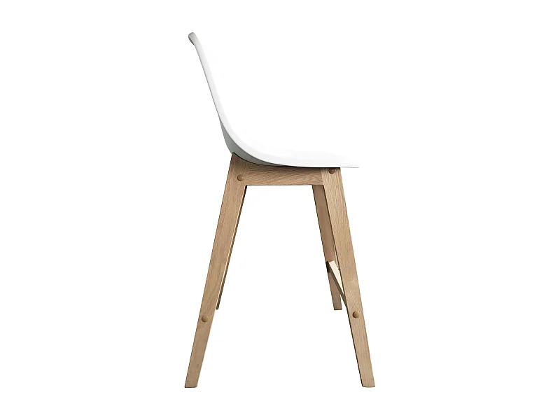 Set aus Insel- und Barstühlen aus Eiche mit 65 cm Kunststoffsitzfläche ELIOS