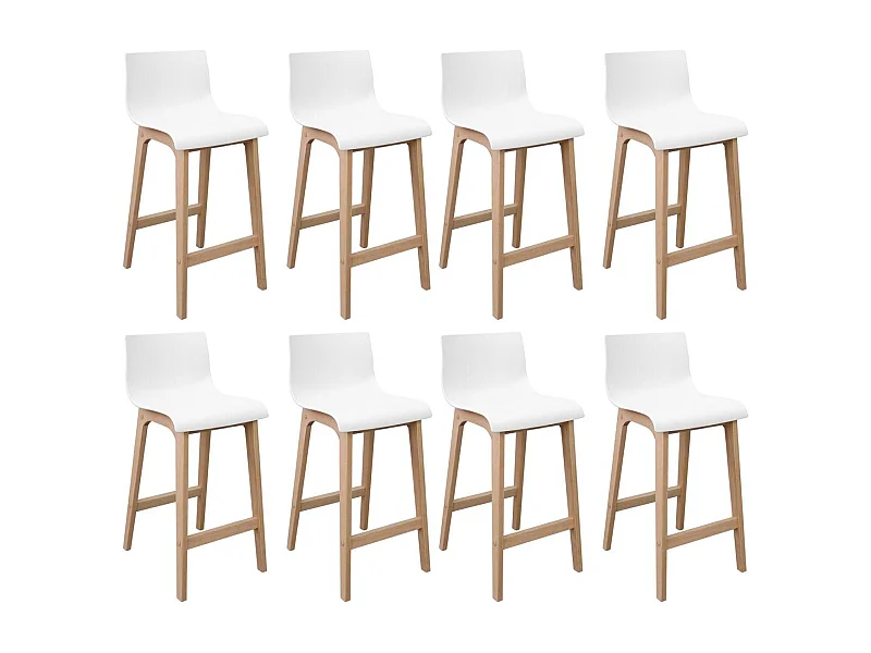 Conjunto de taburetes de bar de roble 65cm TANNA