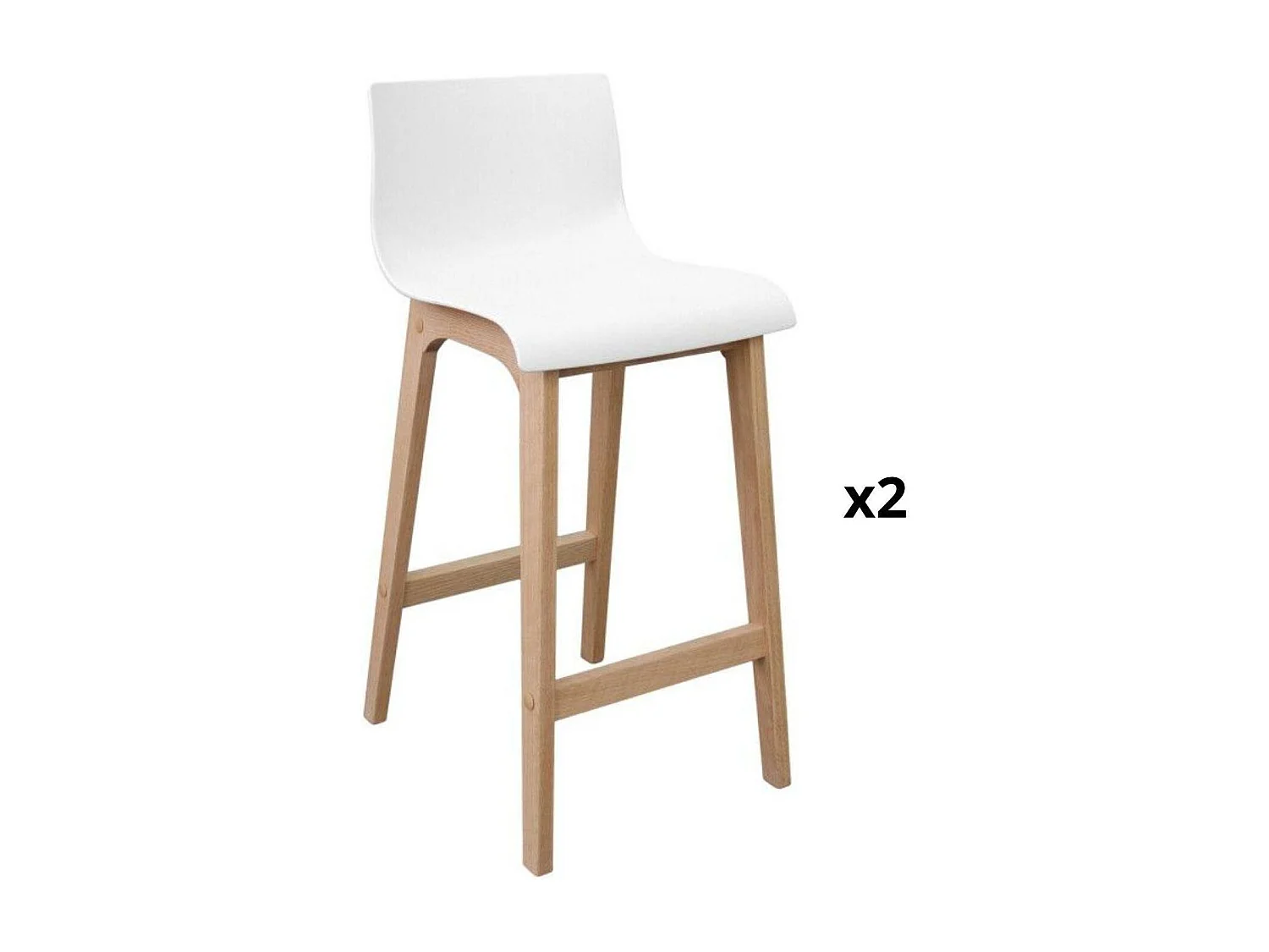 Set di sgabelli da bar in rovere TANNA da 65 cm