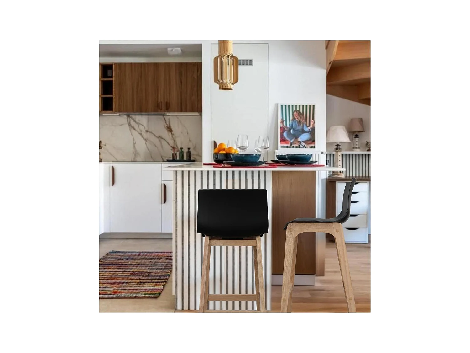 65 cm TANNA Barhocker aus Eiche