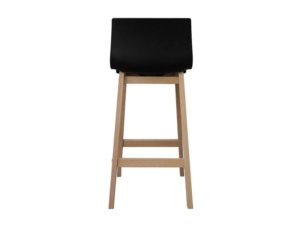Lot de tabourets de bar et d'îlot en chêne et assise plastique H65cm