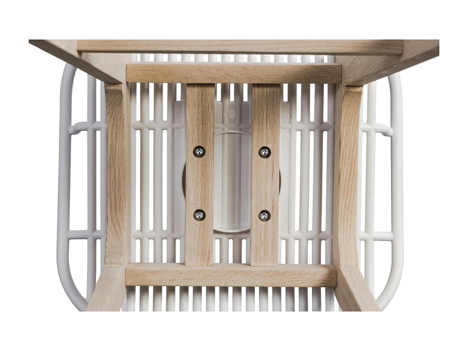 Set van 65 cm MALMO eikenhouten eiland- en barstoelen met kunststof zitting