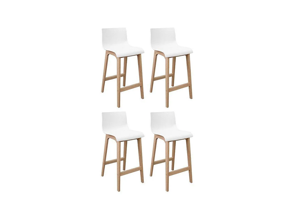 Conjunto de taburetes de bar de roble 65cm TANNA