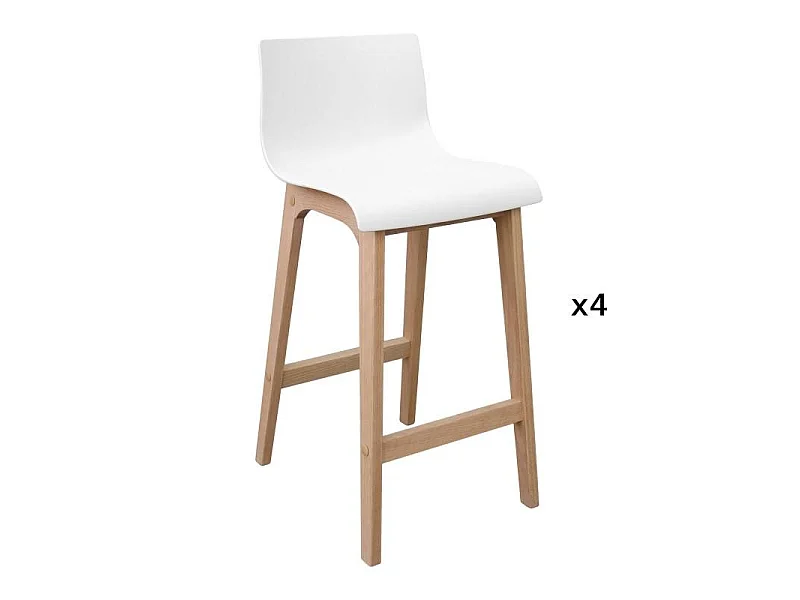 Set di sgabelli da bar in rovere TANNA da 65 cm