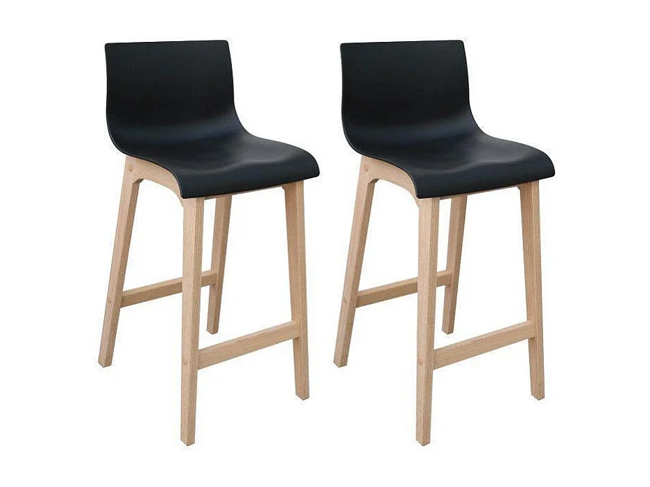 Set van 65cm TANNA eiken barkrukken