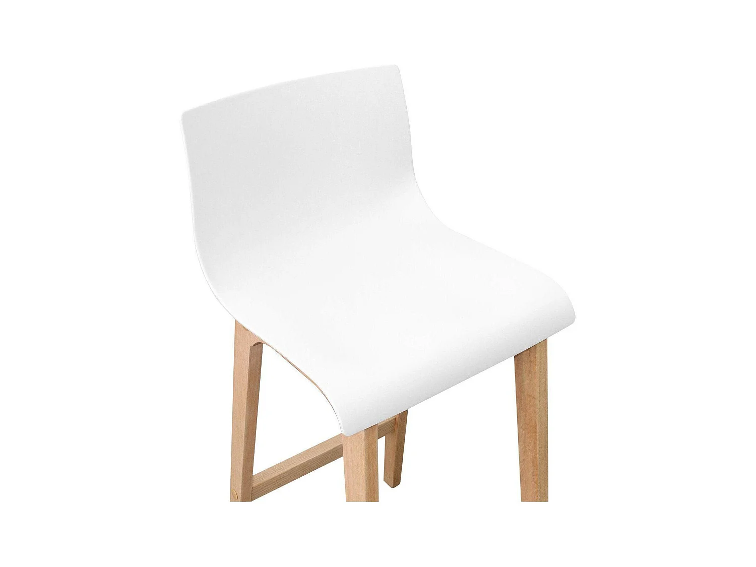 Lot de tabourets de bar et d'îlot en chêne et assise plastique H65cm