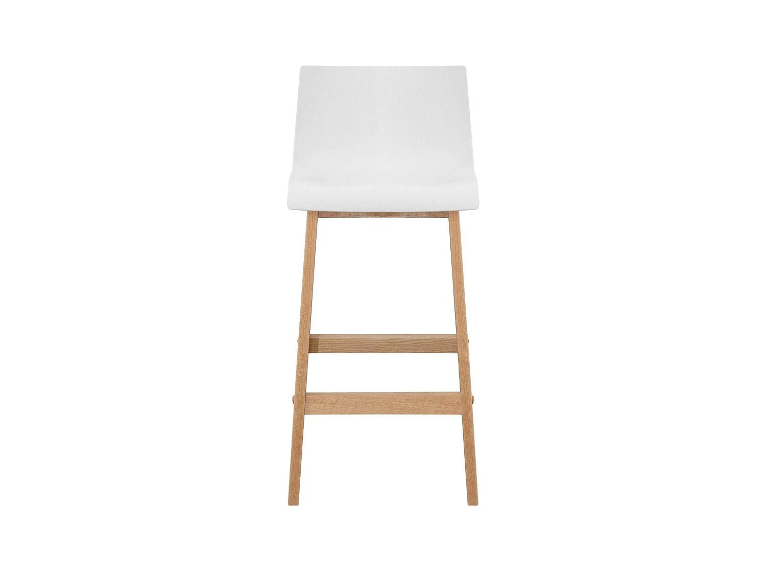 Lot de tabourets de bar et d'îlot en chêne et assise plastique H65cm