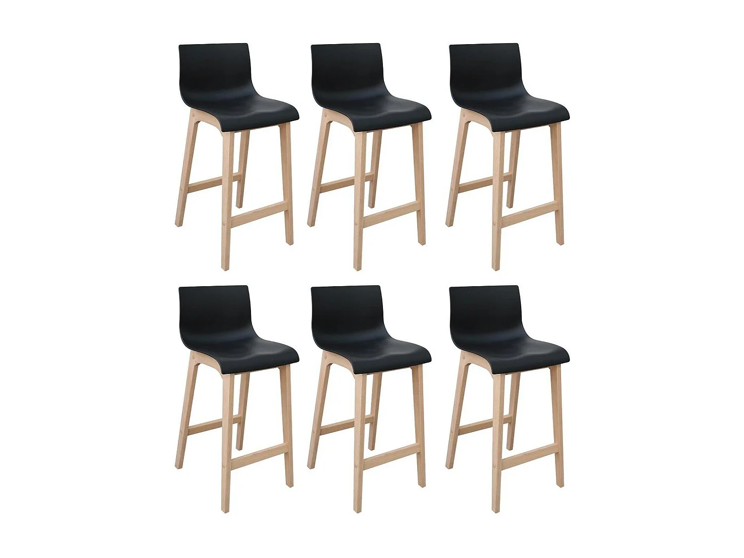 Set di sgabelli da bar in rovere TANNA da 65 cm