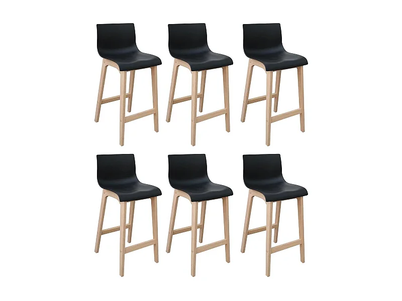 Conjunto de banquinhos de bar em carvalho 65cm TANNA