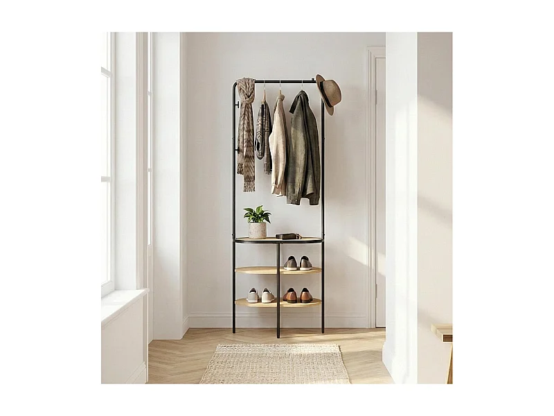 Puerta de guardarropa de metal y madera L60 x H180 cm WILKO