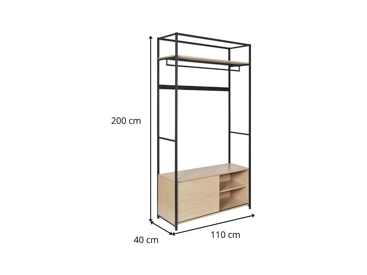 JUNE houten en metalen entreerek