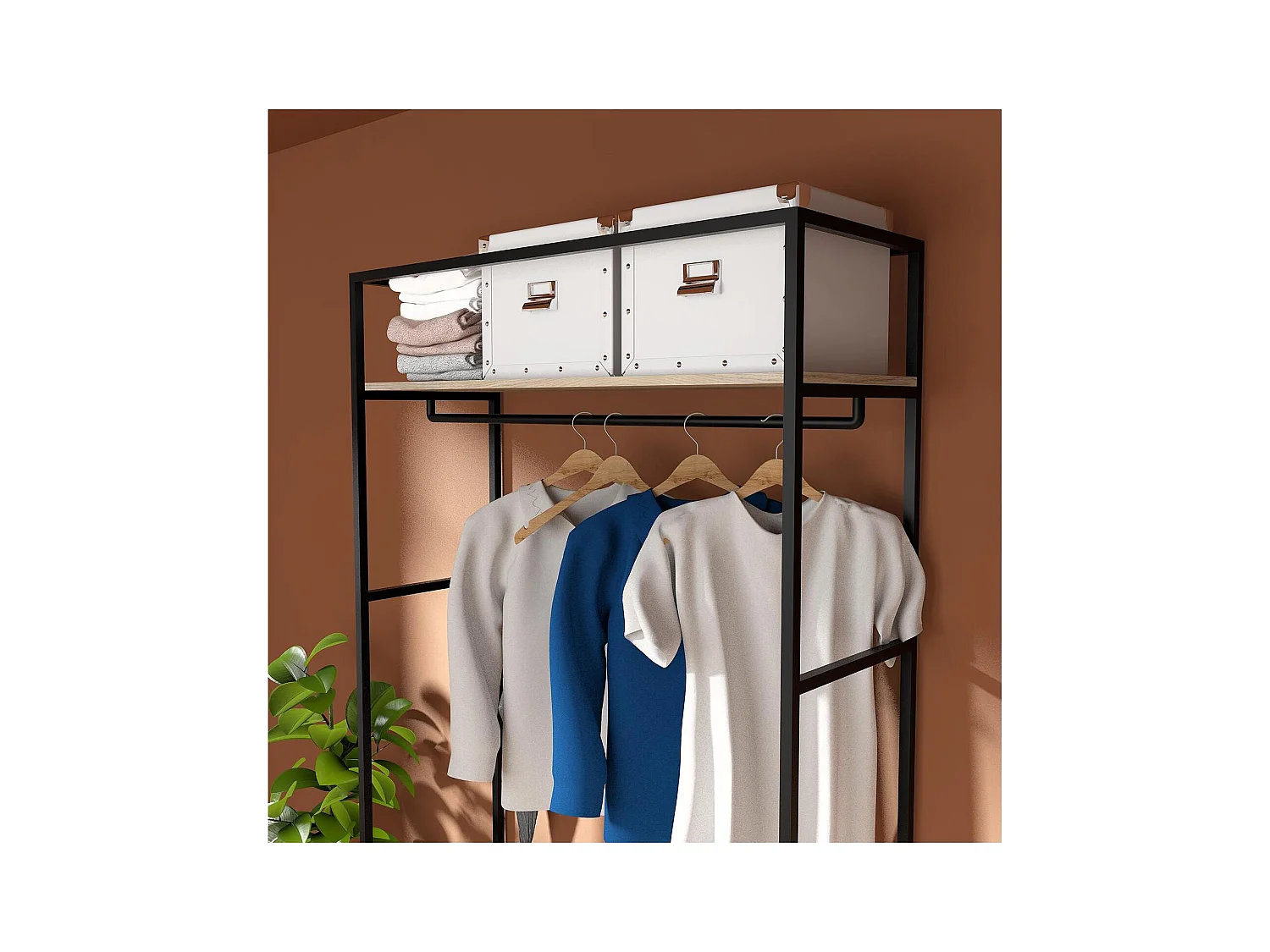 JUNE houten en metalen entreerek